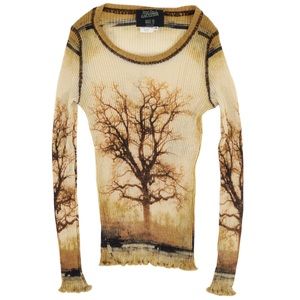 Jean Paul Gaultier Family Tree Knitted Top